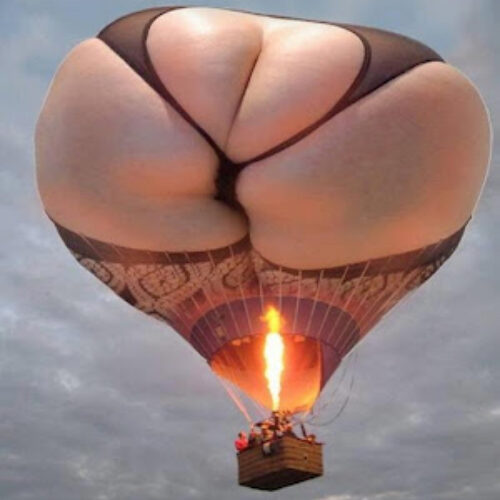 Arse & stockings balloon square