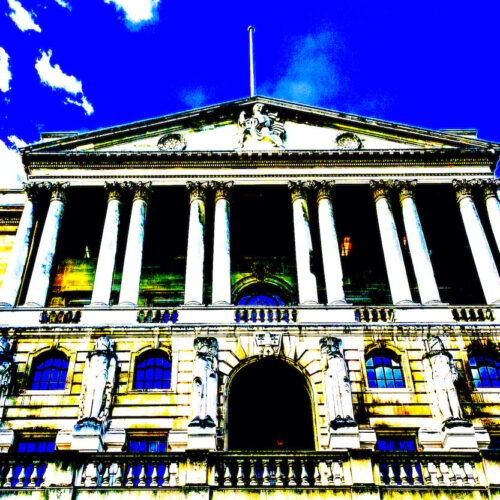 Historical building of the Bank of England, London, UK.