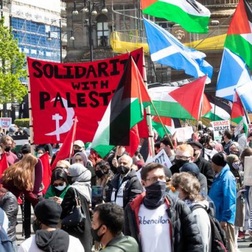 Glasgow Palestinian Demo Square