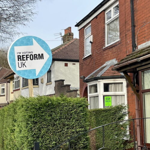 Gorton by-election posters Square