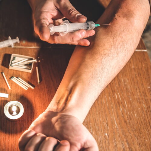 Heroin Drug abuse Square