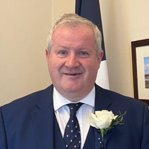 Ian Blackford with Rose Square