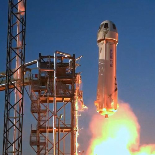 Jeff Bezos rocket Square