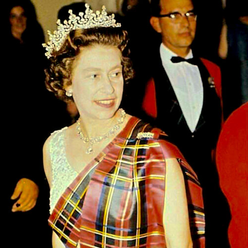Queen with Tartan Sash Square