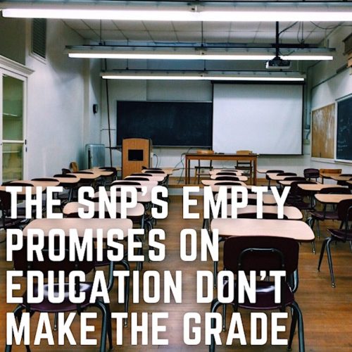 SNP education promises dont make the grade Square